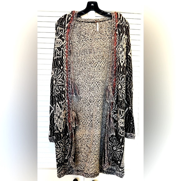 FREE PEOPLE. Women’s Hooded Knit Sweater-Long Cardigan - Picture 1 of 4